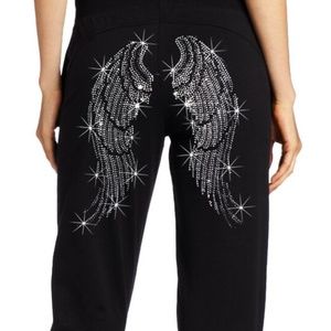 Angel Wings Crystal Embellished Leggings